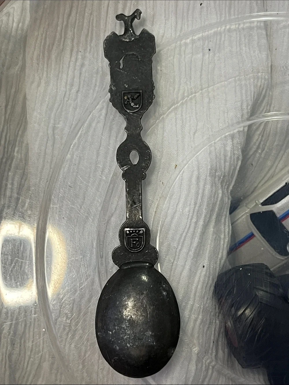 Antique peltre decorative black